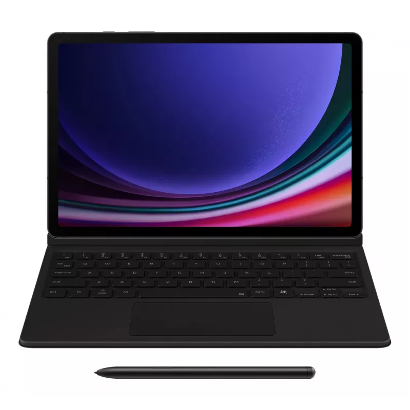 Klaviatuur Samsung EF-DX725 Nordic Pogo Pin Must Touchpad