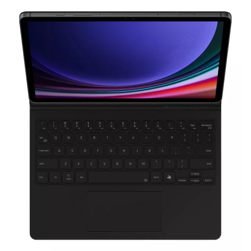Klaviatuur Samsung EF-DX725 Nordic Pogo Pin Must Touchpad