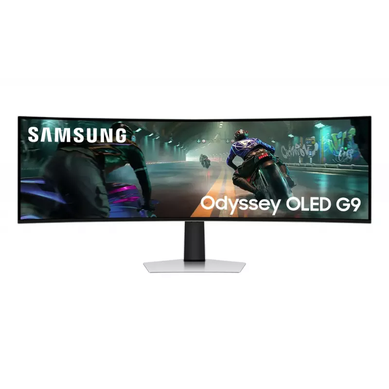 Samsung G91SD arvutikuvar 124,5 cm (49 tolli) 5120 x 1440 pikslit Dual QHD OLED hõbedane