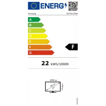 Samsung S61F arvutikuvar 68,6 cm (27 tolli) 2560 x 1440 pikslit Quad HD LCD Must