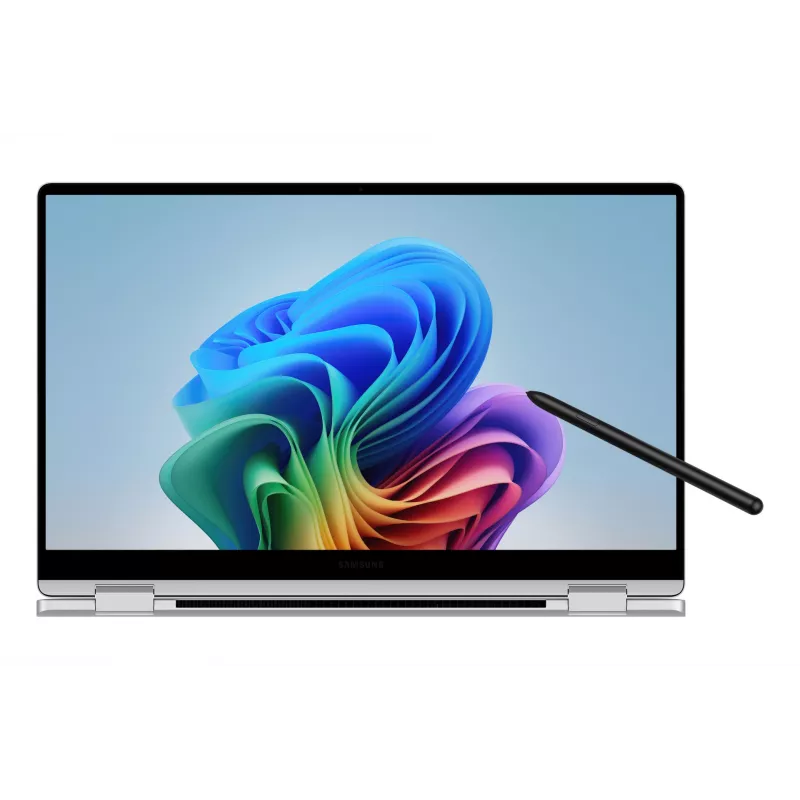 Samsung NP750QHAA-EXP Intel Core Ultra 7 256V hübriid (2-ühes) 39,6 cm (15,6 tolli) puutetundlik Full HD 16 GB LPDDR5x-SDRAM 512 GB SSD Wi-Fi 7 (802.11be) Windows 11 Home hõbedane
