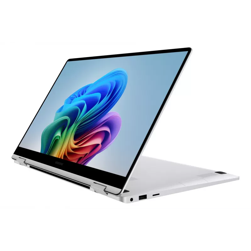 Samsung NP750QHAA-EXP Intel Core Ultra 7 256V hübriid (2-ühes) 39,6 cm (15,6 tolli) puutetundlik Full HD 16 GB LPDDR5x-SDRAM 512 GB SSD Wi-Fi 7 (802.11be) Windows 11 Home hõbedane