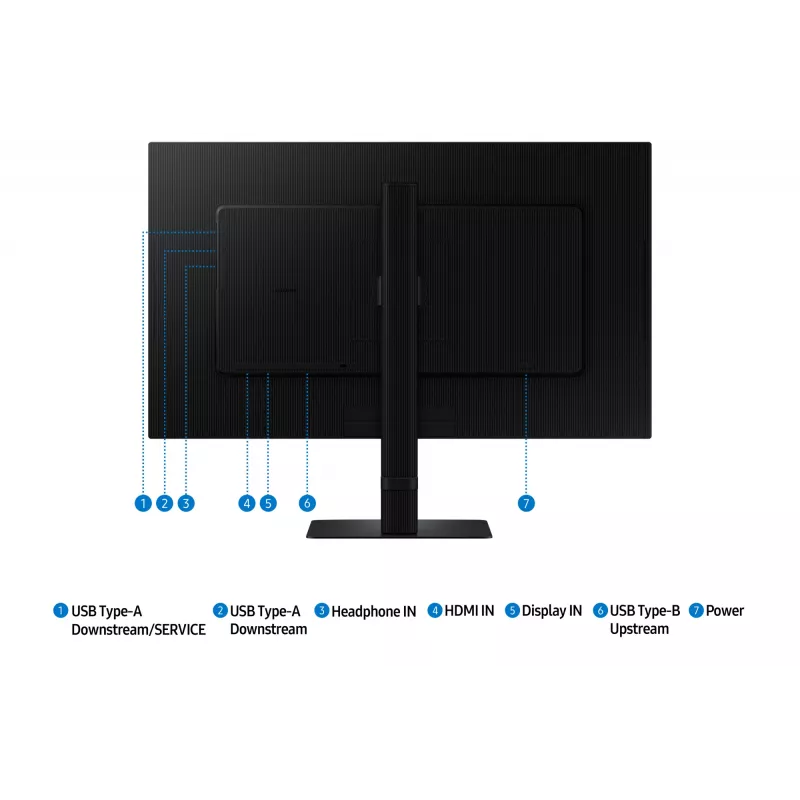 Samsung S60UD arvutimonitor 68,6 cm (27-tolline) 2560 x 1440 pikslit Quad HD LCD Must