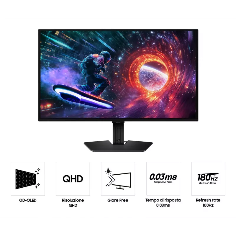 Samsung G50F arvutikuvar 68,6 cm (27 tolli) 2560 x 1440 pikslit Quad HD OLED must