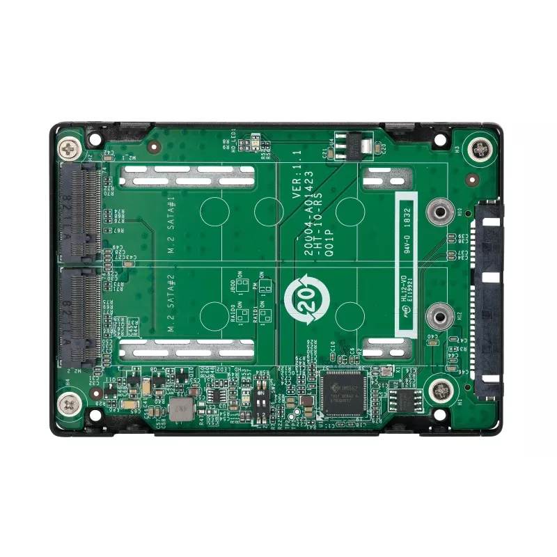 QNAP QDA-A2MAR salvestusseadme korpus SSD korpus Must M.2