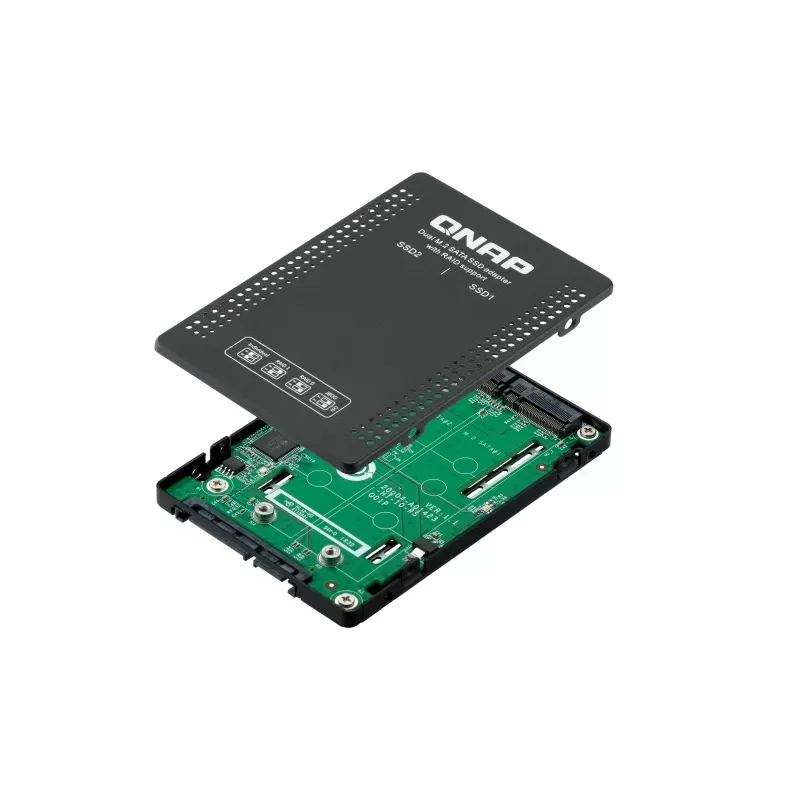 QNAP QDA-A2MAR salvestusseadme korpus SSD korpus Must M.2