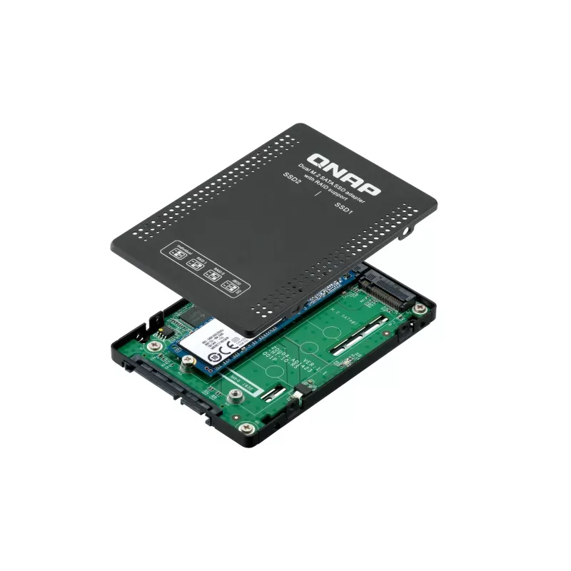 QNAP QDA-A2MAR salvestusseadme korpus SSD korpus Must M.2