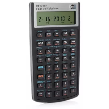 HP 10bII+, taskuarvuti, finantskalkulaator, 1 rida, must