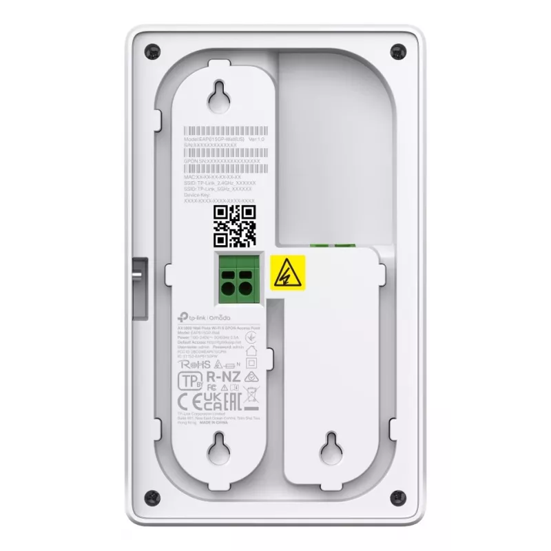 TP-Link Omada EAP625GP-WALL traadita pääsupunkt 1201 Mbit/s Valge Power over Ethernet (PoE)