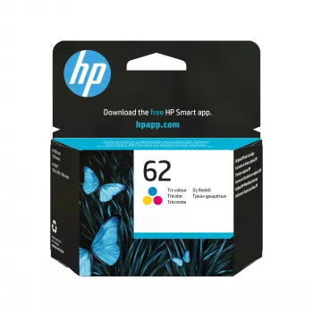 HP 62 kolmevärviline originaaltindikassett, tsüaan, magenta, kollane, 1 tk, 165 lehekülge