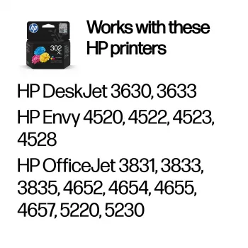 HP 302XL kõrge tootlikkusega kolmevärviline originaaltindikassett, tsüaan, magenta, kollane, 1 tk, 300 lehekülge