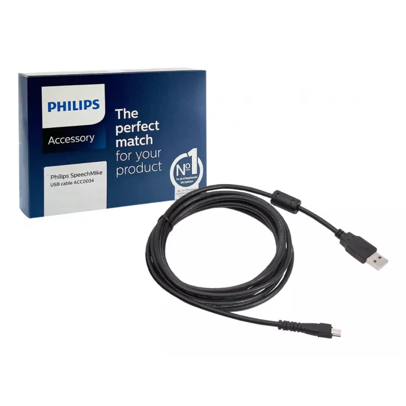Philips 1 X SpeechMike III USB-kaabel 2,4 m USB A Must