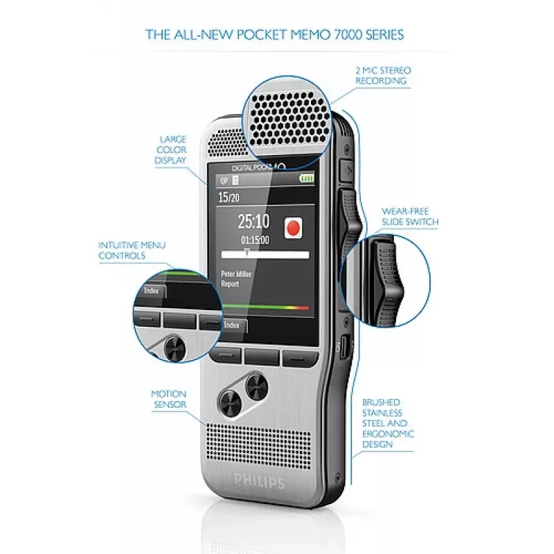 Philips DPM 7200 Flash-kaart roostevaba teras