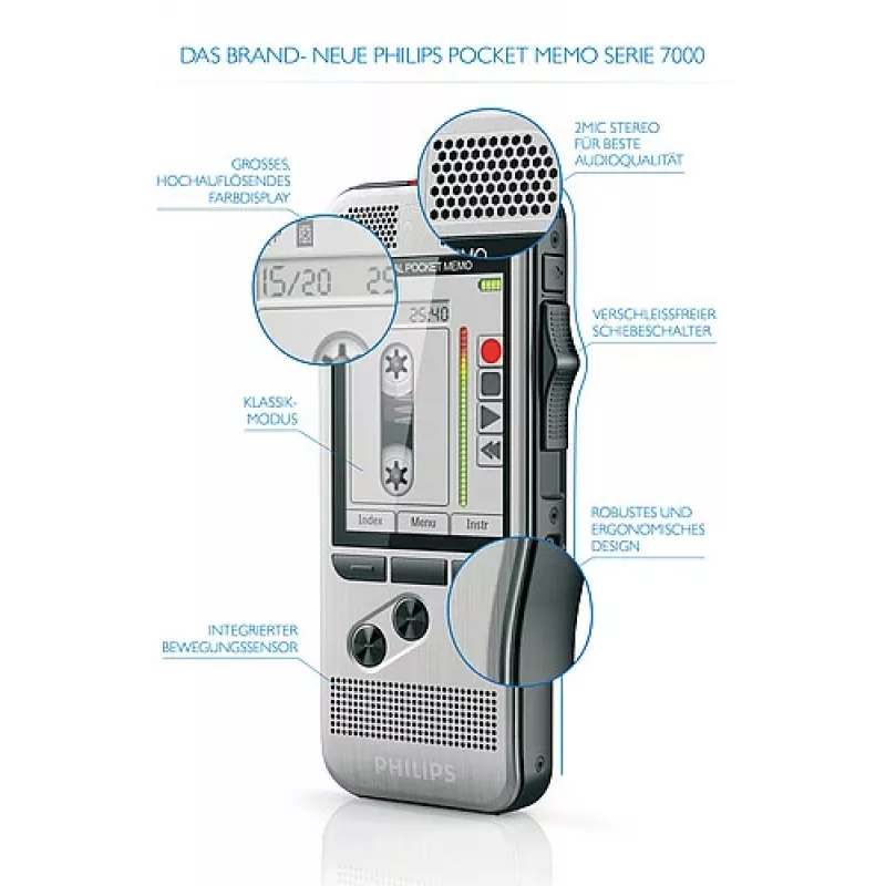 Philips DPM 7200 Flash-kaart roostevaba teras