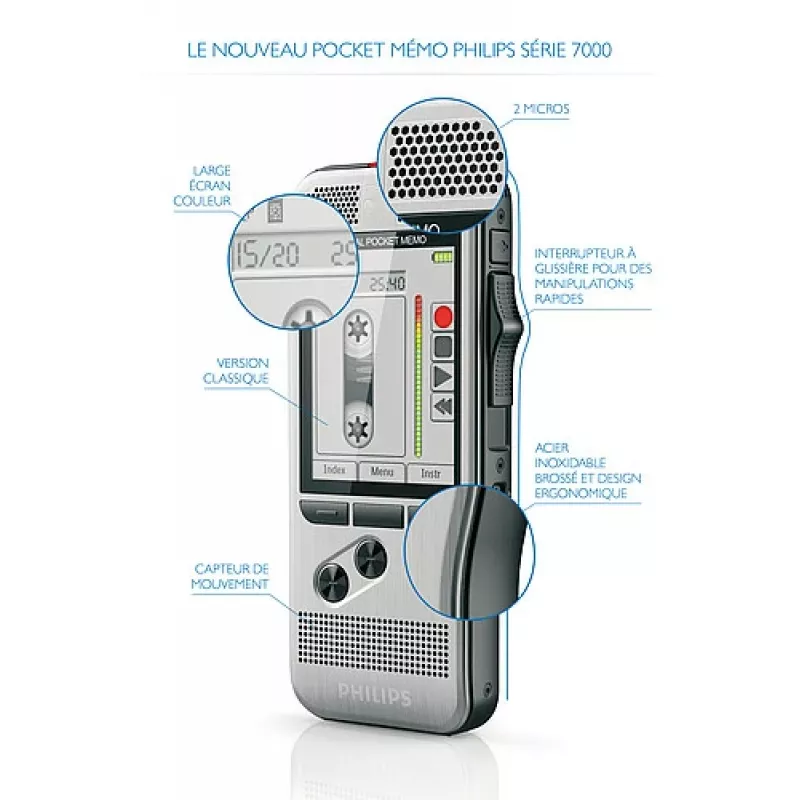 Philips DPM 7200 Flash-kaart roostevaba teras