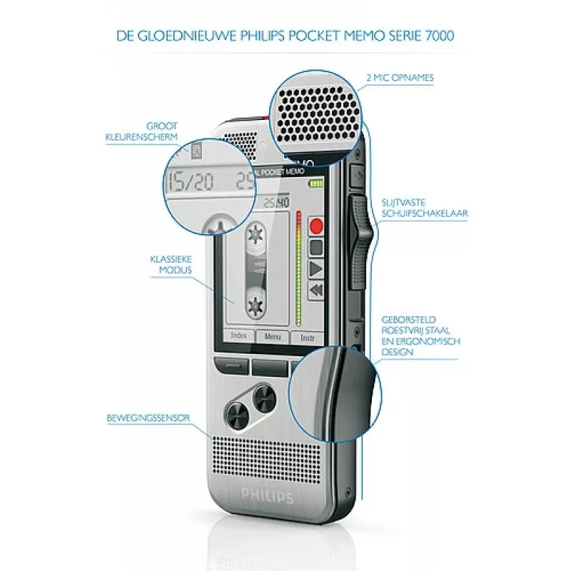 Philips DPM 7200 Flash-kaart roostevaba teras