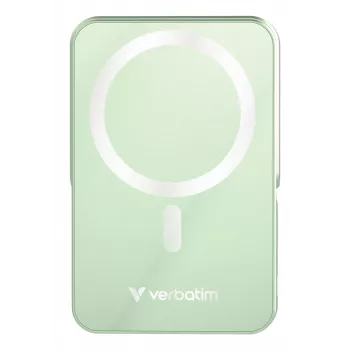 Verbatim Charge 'n' Go Magnetiline juhtmevaba akupank koos alusega – 10000 mAh, roheline