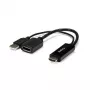 StarTech.com HDMI-DisplayPort adapter - 4K 30 Hz, 3840 x 2160 pikslit, 1080p, 720p, 120 Hz, must, MegaChips - STDP2600, aktiivne videomuundur
