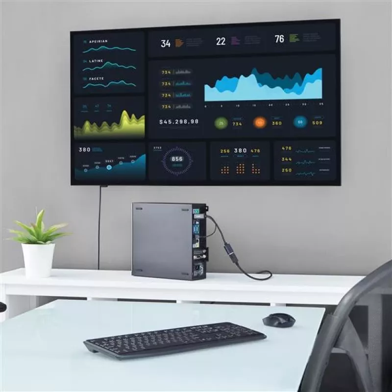 StarTech.com HDMI-DisplayPort adapter - 4K 30 Hz, 3840 x 2160 pikslit, 1080p, 720p, 120 Hz, must, MegaChips - STDP2600, aktiivne videomuundur