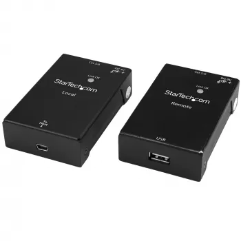 StarTech.com USB 2.0 pikendaja üle Cat5e/Cat6 kaabli (RJ45) – kuni 165 jalga (50 m) – kiire USB-pordi pikendaja adapterikomplekt – toitega – USB üle Etherneti kaabli pikendaja – 480 Mbit/s – metallist