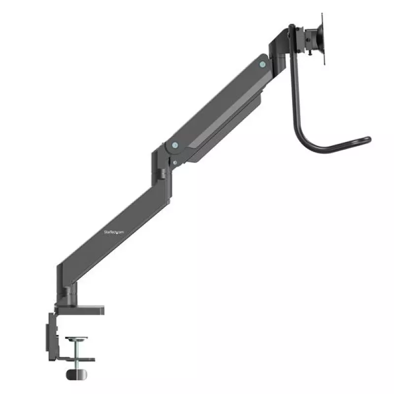 StarTech.com lauale kinnitatav kahe monitori käsi – ergonoomiline kahe monitori VESA-kinnitus 32-tolliste (17,6 naela) kuvarite jaoks – risttala käepide sünkroniseeritud täielikuks liikumiseks – kõrguse reguleerimine – C-klamber/läbiviiguaugu kinnitus