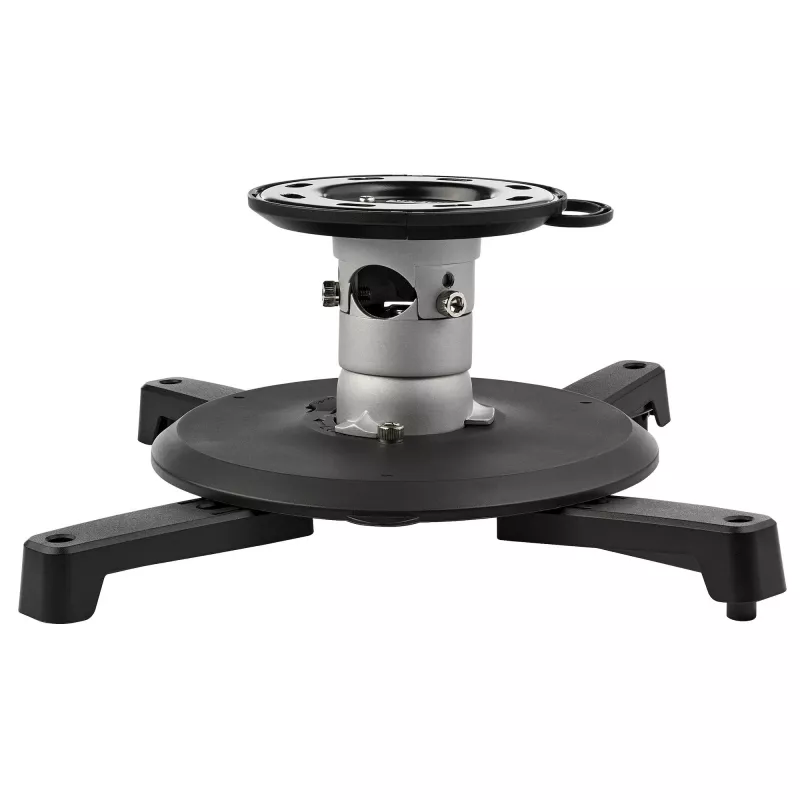StarTech.com Universaalne laeprojektori kinnitus – Tugev, reguleeritava kõrgusega/pikendatav postkinnitus 5-22,7 tolli laest – 33 naela (15 kg) – kallutatav/pööratav – riputatav projektori kinnitus koos kronsteiniga