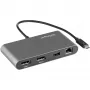 StarTech.com Dual-Monitor Thunderbolt Mini Dock, 4K 60Hz DisplayPort, draiverivaba jaotur Windowsile ja Macile, Gigabit Ethernet, 1x USB-A (USB 5Gbps), 11in (28cm) kaabel