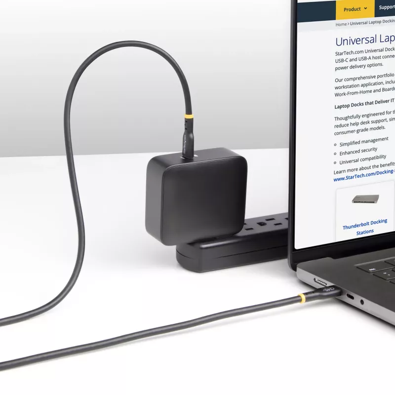 StarTech.com 3m USB-C laadimiskaabel, USB-IF sertifitseeritud USB-C kaabel, 240W PD EPR, USB 2.0 USB-C sülearvuti laadimisjuhe, USB-C andmeedastuskaabel, TPE mantel, M/M