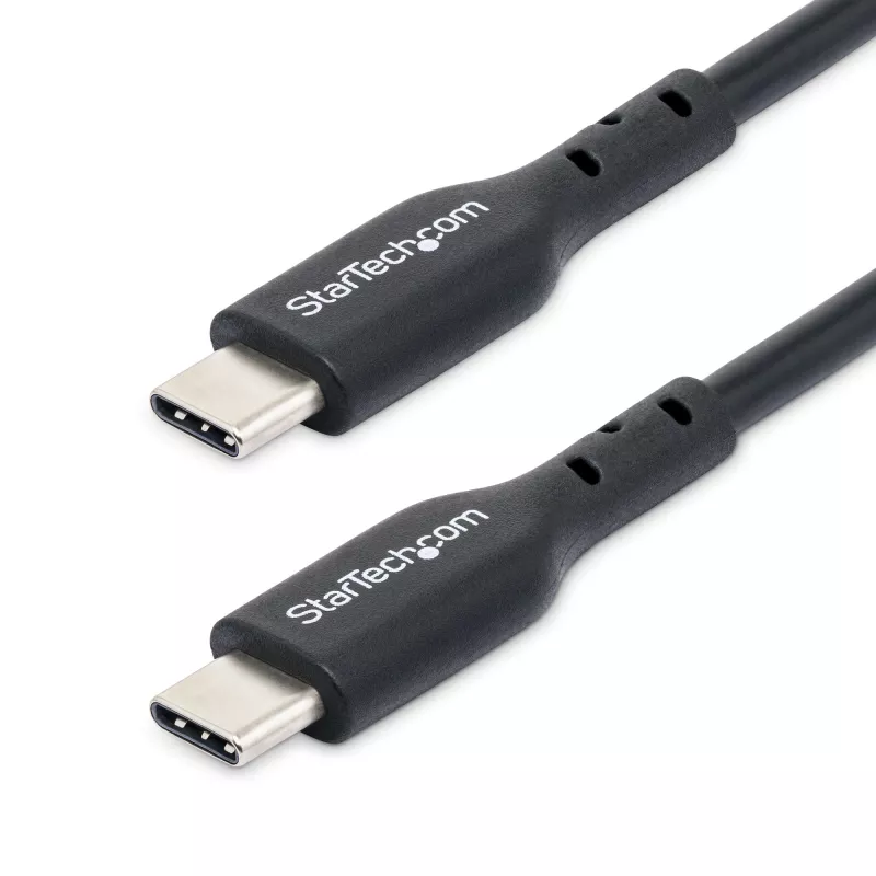 StarTech.com 1m (3,3 jalga) USB-C laadimiskaabel 2-pakendis, USB-C kaabel, USB 2.0 USB-C sülearvuti laadimisjuhe, 60W 3A toiteedastus, TPE ümbris, USB-C andmeedastuskaabel, M/M