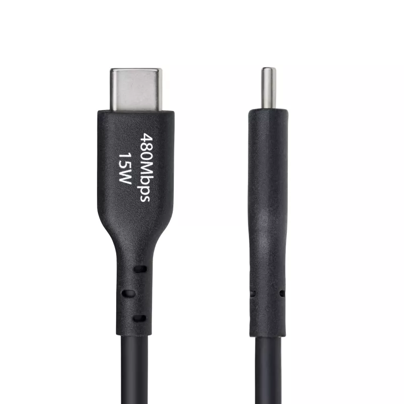 StarTech.com 3 m USB-A–USB-C laadimiskaabel, laadimine ja sünkroonimine, 3 A, USB 2.0, TPE ümbris – must USB-laadimisjuhe