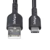 StarTech.com 3 m USB-A–USB-C laadimiskaabel, laadimine ja sünkroonimine, 3 A, USB 2.0, TPE ümbris – must USB-laadimisjuhe
