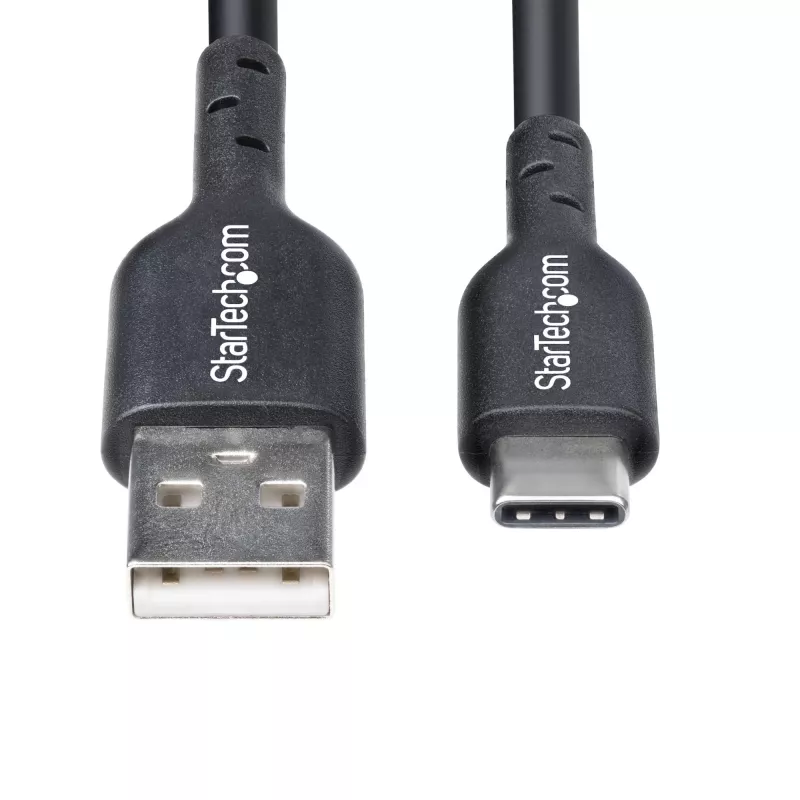 StarTech.com 3 m USB-A–USB-C laadimiskaabel, laadimine ja sünkroonimine, 3 A, USB 2.0, TPE ümbris – must USB-laadimisjuhe