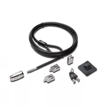 Kensington Desktop & Peripherals Locking Kit 2.0, 2,44 m, Kensington, Võti, Süsinikteras, Must, Hõbedane