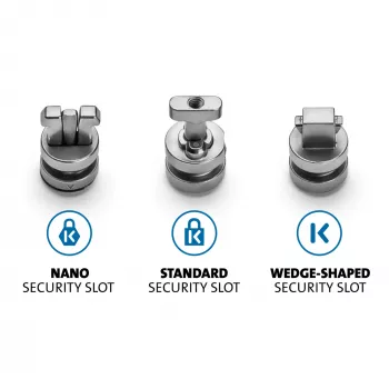 Kensington ClickSafe Universal Slots Security Anchors Kit, Anchor, roostevaba teras, 3 tk, 31 g, 115 mm, 85 mm