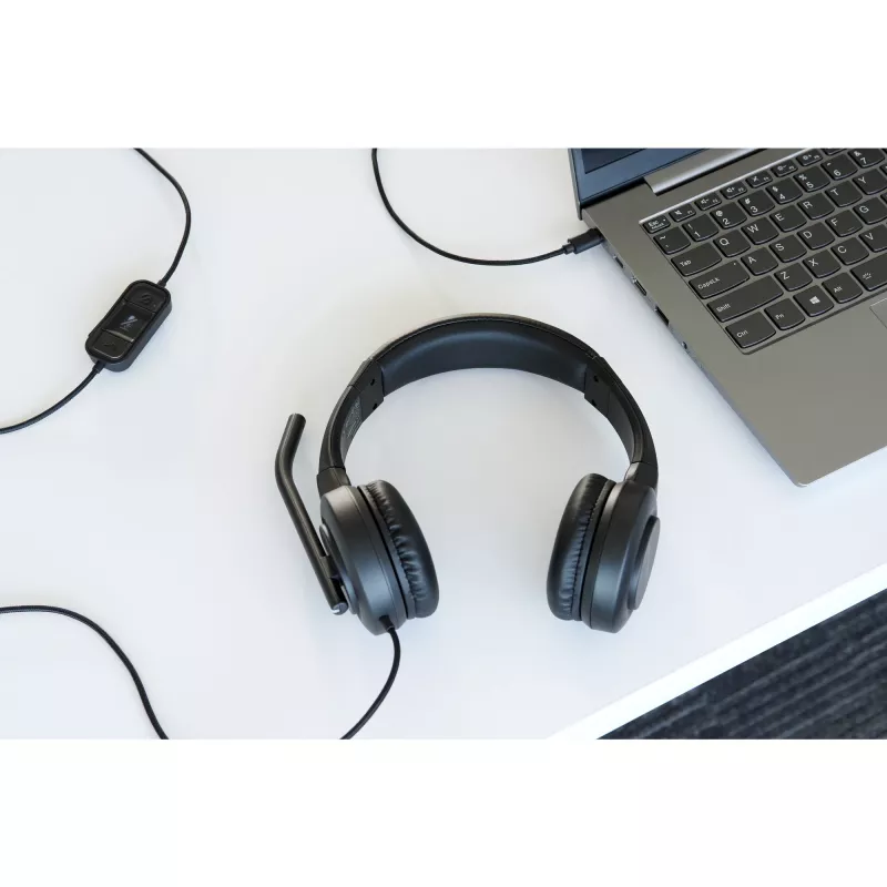 Kensington H1000 USB-C On-Ear-peakomplekt, juhtmega, kõned/muusika, 20–20000 Hz, 190 g, peakomplekt, must