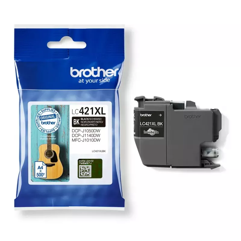 Tindikassett Brother LC421XLBK Must