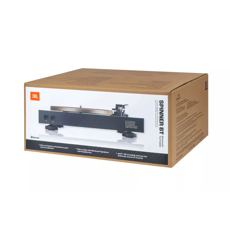 JBL Spinner BT rihmajamiga audio plaadimängija must, kuldne