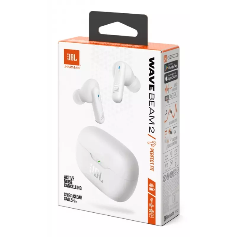 JBL Wave Beam 2 Peakomplekt Juhtmevaba Kõrvasisesed Kõned/Muusika Bluetooth Valge