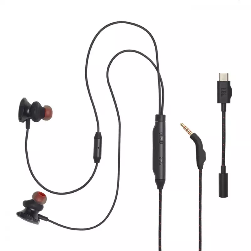 JBL JBLQTUM50CBLK kõrvaklapid/peakomplekt Juhtmega Kõrvasisene Mängimine Must