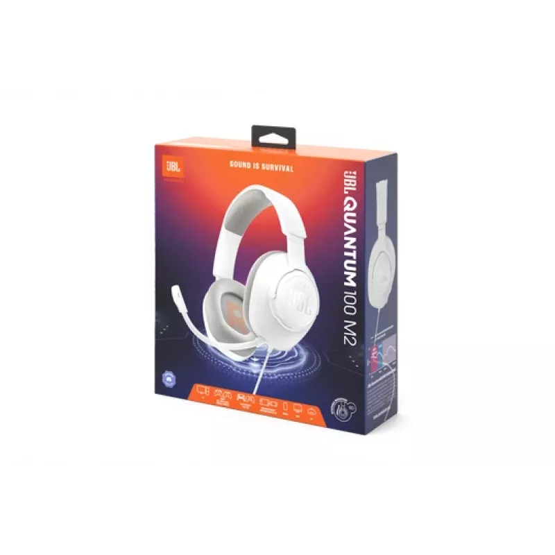 JBL Quantum 100M2 Peakomplekt Juhtmega Peapael Mängimine Valge