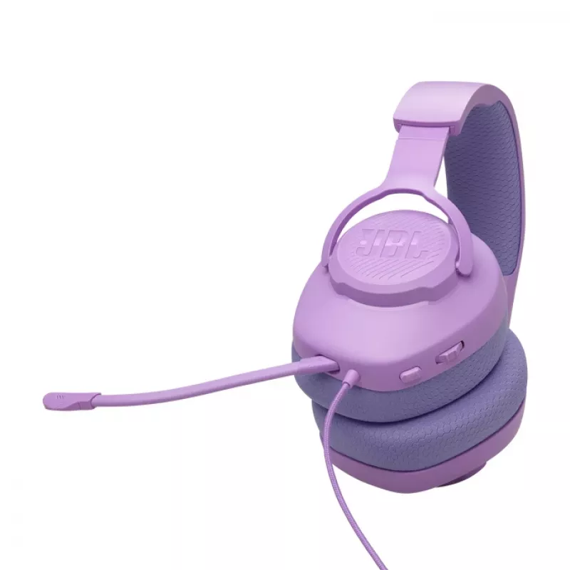Juhtmega peapaelaga mängukõrvaklapid JBL Quantum 100M2 — ümberkõrvased, 20–20000 Hz, 1,2 m kaabel, lilla