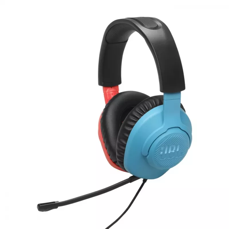 JBL Quantum 100N peakomplekt juhtmega peapaelaga mängimiseks sinine, punane