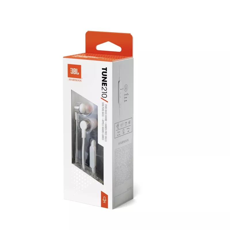 JBL Tune 210 HALL, juhtmega, 20 - 20000 Hz, Muusika, Peakomplekt, Hall