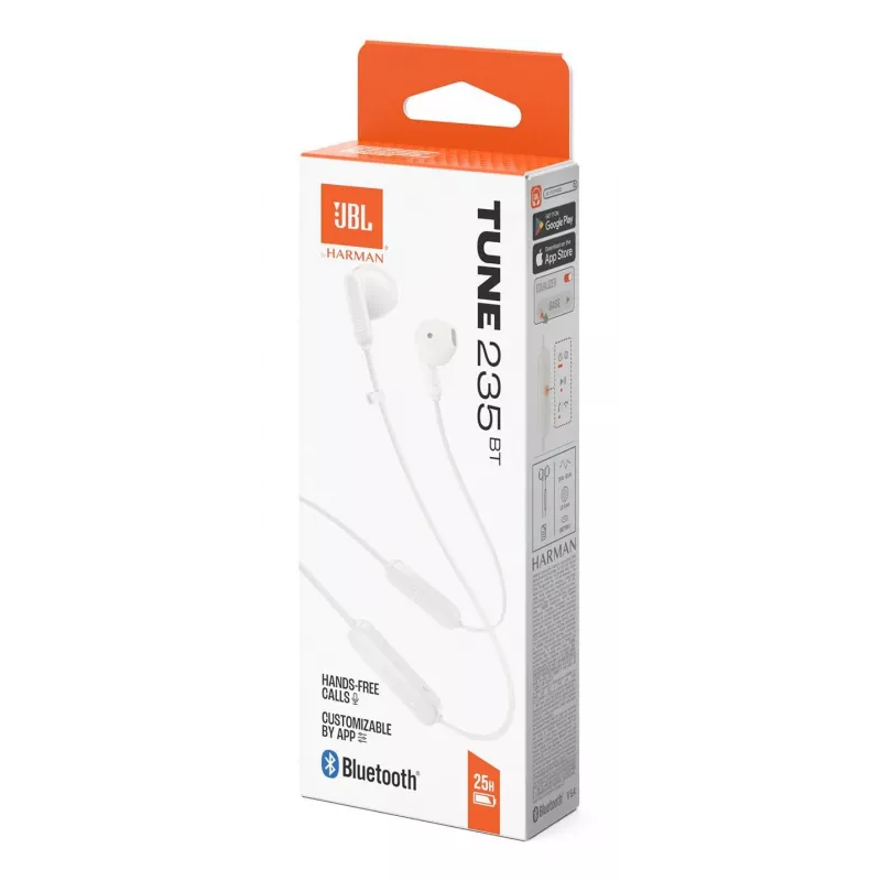 JBL Tune 235BT peakomplekt Juhtmeta Kõrvasisesed Kõned/Muusika Bluetooth Valge