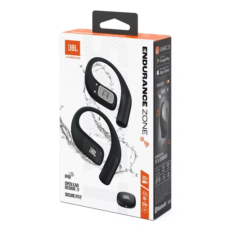 JBL Endurance Zone kõrvaklapid juhtmevabad kõrvakonksuga, avatud tüüpi spordi Bluetooth must, hall