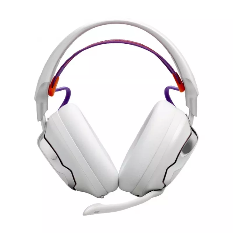 JBL Quantum 950 peakomplekt, juhtmevaba, peapael, mängimiseks, USB USB-C, Bluetooth, laadimisalus, oranž, hõbedane, valge