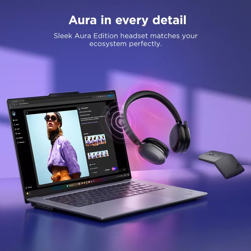 Lenovo 4XD1T60925 kõrvaklapid / peakomplekt Juhtmevaba Peavõru Kontor / kõnekeskus USB USB-C Bluetooth Hall