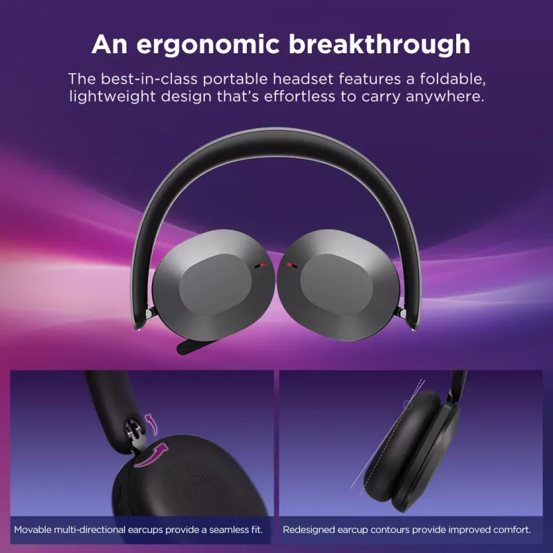 Lenovo 4XD1T60925 kõrvaklapid / peakomplekt Juhtmevaba Peavõru Kontor / kõnekeskus USB USB-C Bluetooth Hall