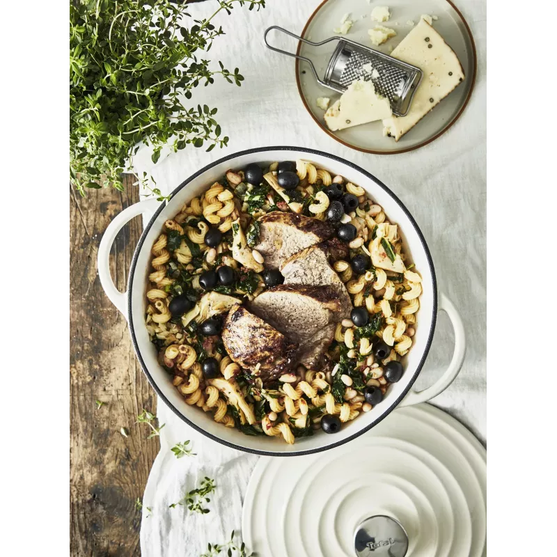 Tefal malmist serveerimispann LOV E25972, ümmargune 3,8 L, 28 cm, beež