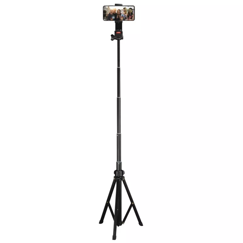 Statiiv Hama Rotary Smartphone II nutitelefonile ja digikaamerale, 3-jalgne, maksimaalne kandevõime 1 kg, kõrgus 41,5–150 cm, must